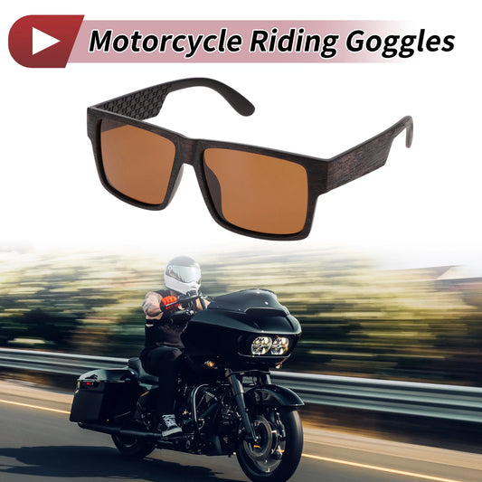 1 Pc Motorcycle Riding Goggles Brown Lens Brown Frame Tri-acetel Cellulose
