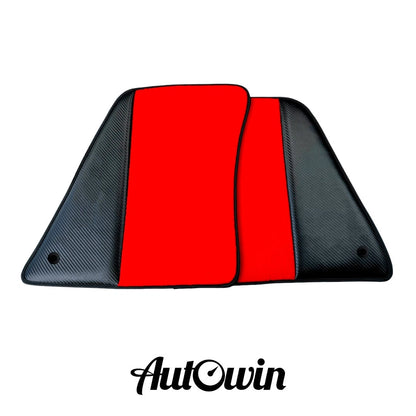 Red Floor Mats for Ferrari SF90 Stradale with Carbon Fiber (2020-2023)
