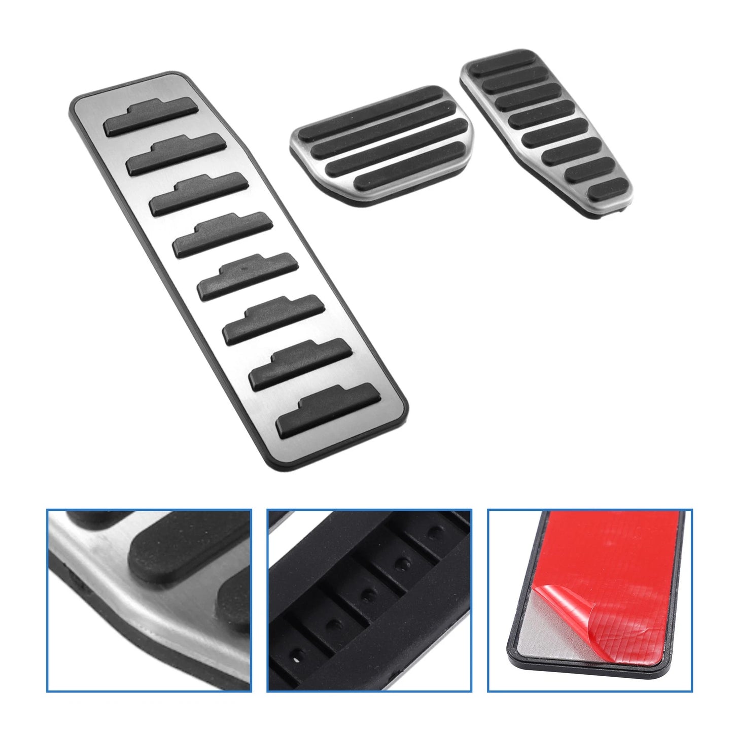 3 x Car Gas Brake Foot Rest Pedal Covers for Suzuki Jimny (2018-2023)