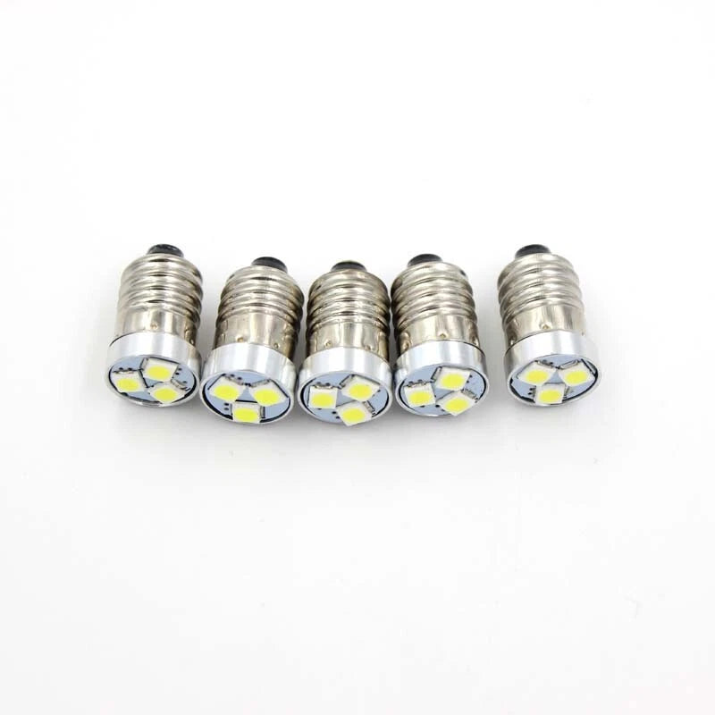 4pcs E10 LED Bulb 200LM For 2/3/4 C/D Flashlight Light Bike Lamp 3V 4.5V 6V 12V
