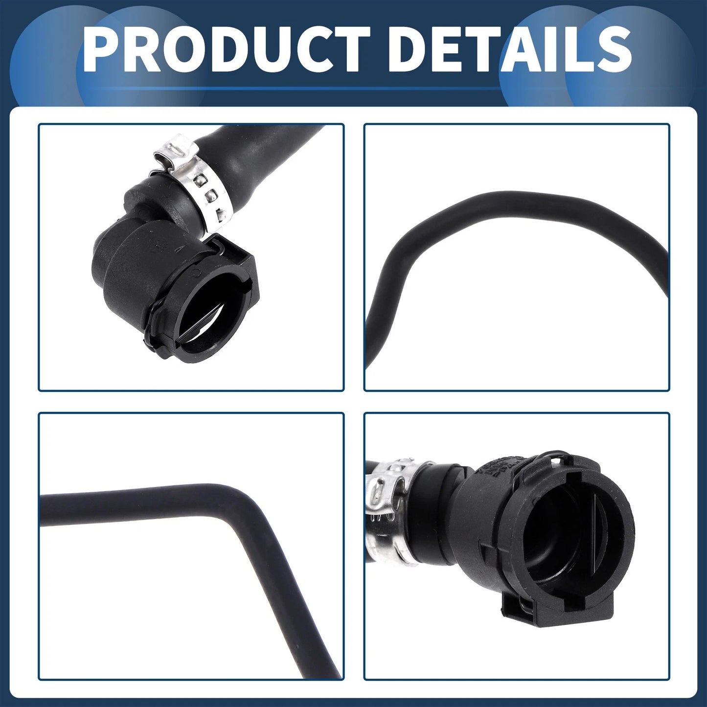 Radiator Hose Rubber Black for BMW X3, X4 (2018-2019)