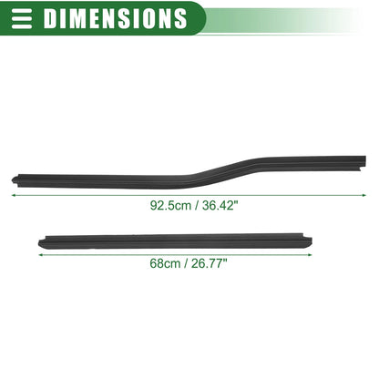 Window Weatherstrip Set for Ford F-250 (2013-2016) Rubber Black