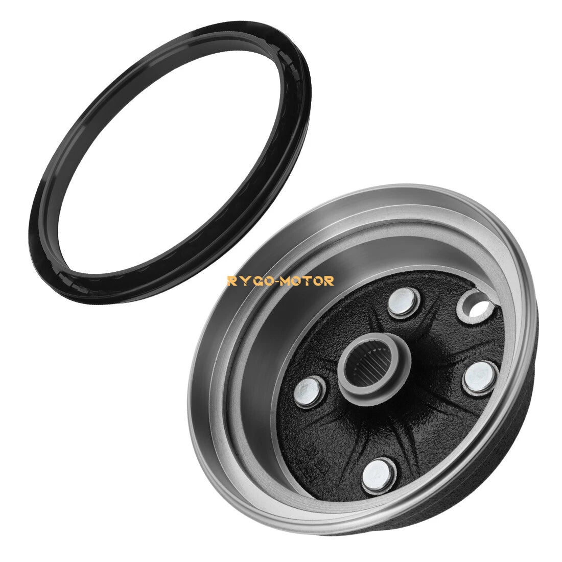 Front Brake Drum Hub & Dust Seal for Yamaha Big Bear 350 YFM350 (1989–1998)