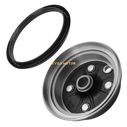 Front Brake Drum Hub & Dust Seal for Yamaha Big Bear 350 YFM350 (1989–1998)
