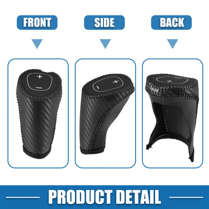 Gear Shifting Knob Cover Trim for Chevy Equinox Carbon Fiber Pattern Black