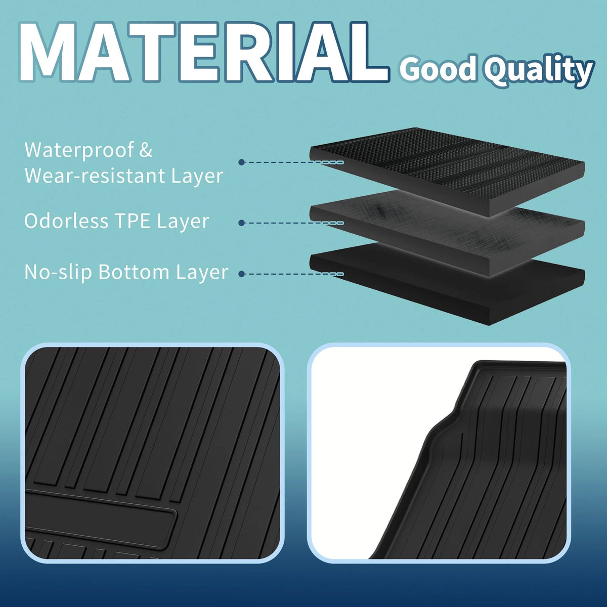Cargo Liner Rear Trunk Mat for Honda Civic Hatchback (2022-2025) 1 Pc