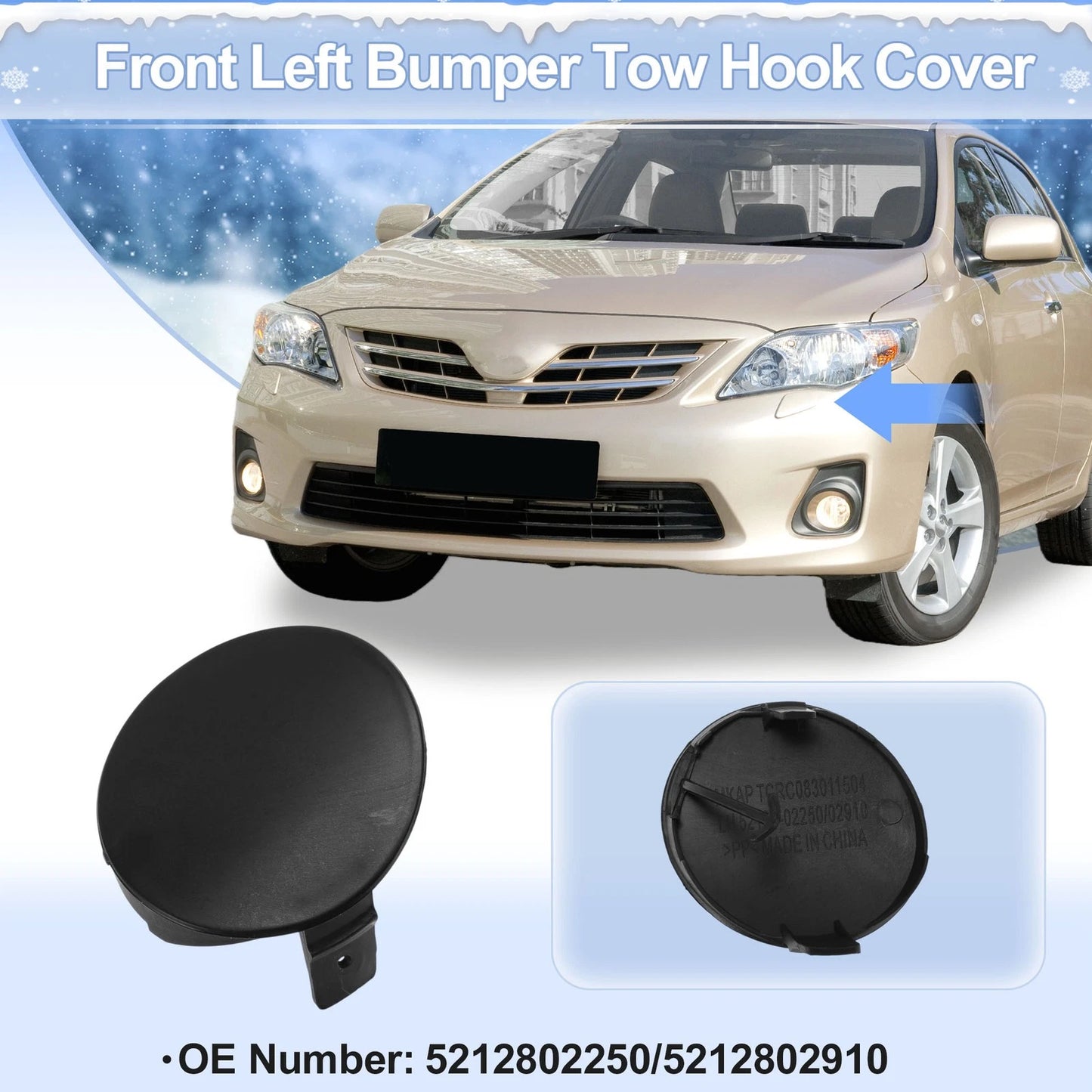 Left Front Tow Hook Cover for Toyota Highlander (2008-2010)
