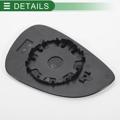 Left Side White Mirror Glass for Ford B Max (2012-2019)