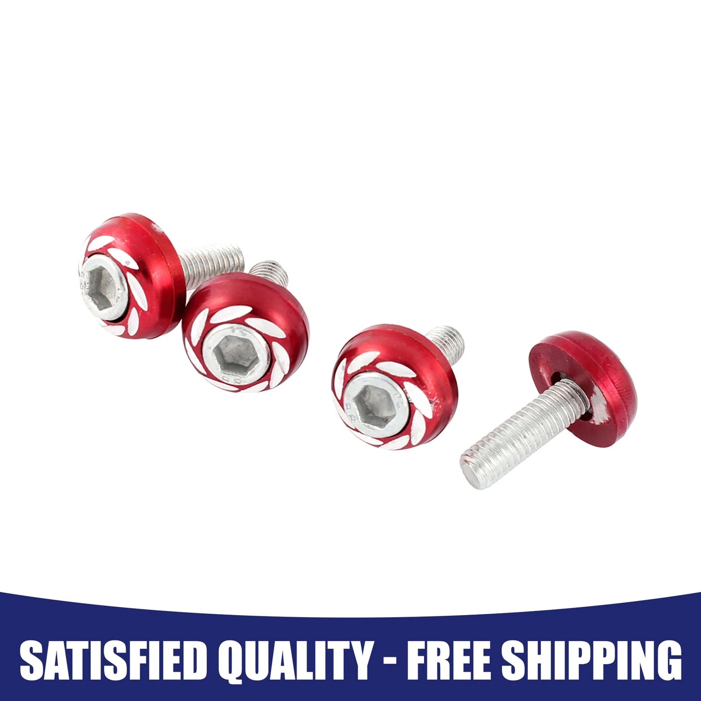 4 x Car License Round Head Plate Screw Bolt Decorate Universal Item for Car
