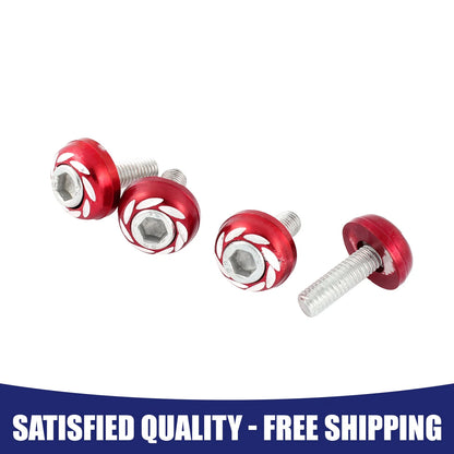4 x Car License Round Head Plate Screw Bolt Decorate Universal Item for Car