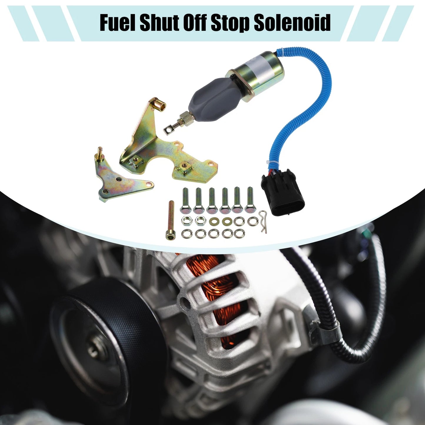 1 Set Fuel Shut Off Stop Solenoid Valve for Dodge Ram 2500