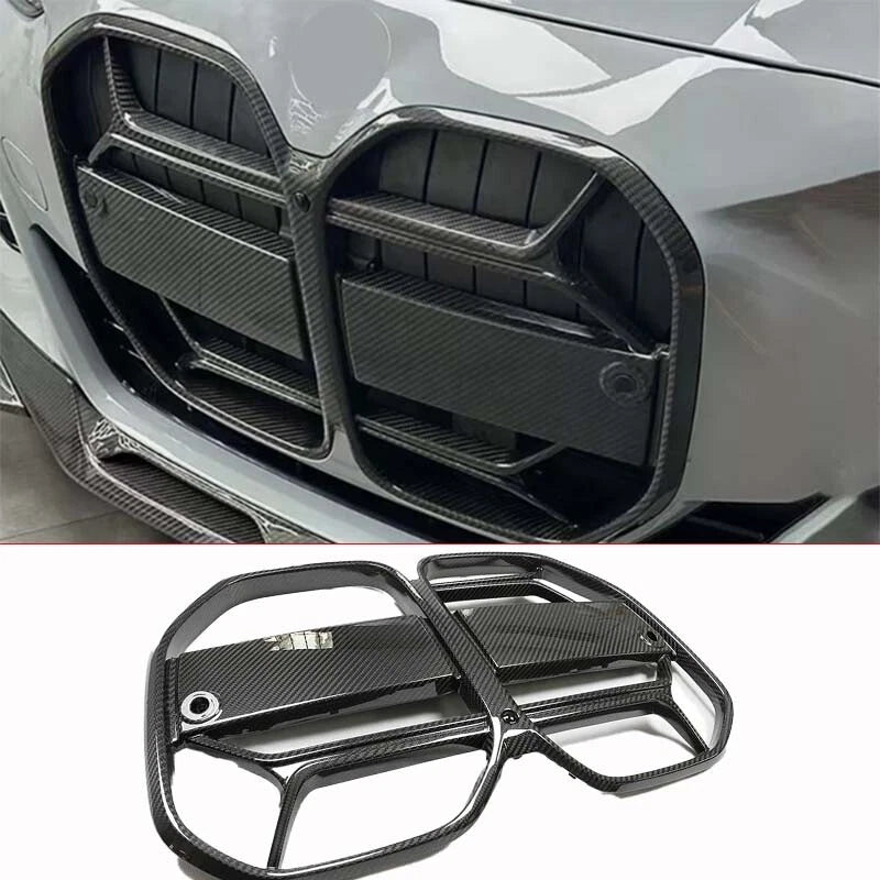 Dry Carbon Fiber Front Bumper Grille Grill for BMW 4 Series G22 2021-2023