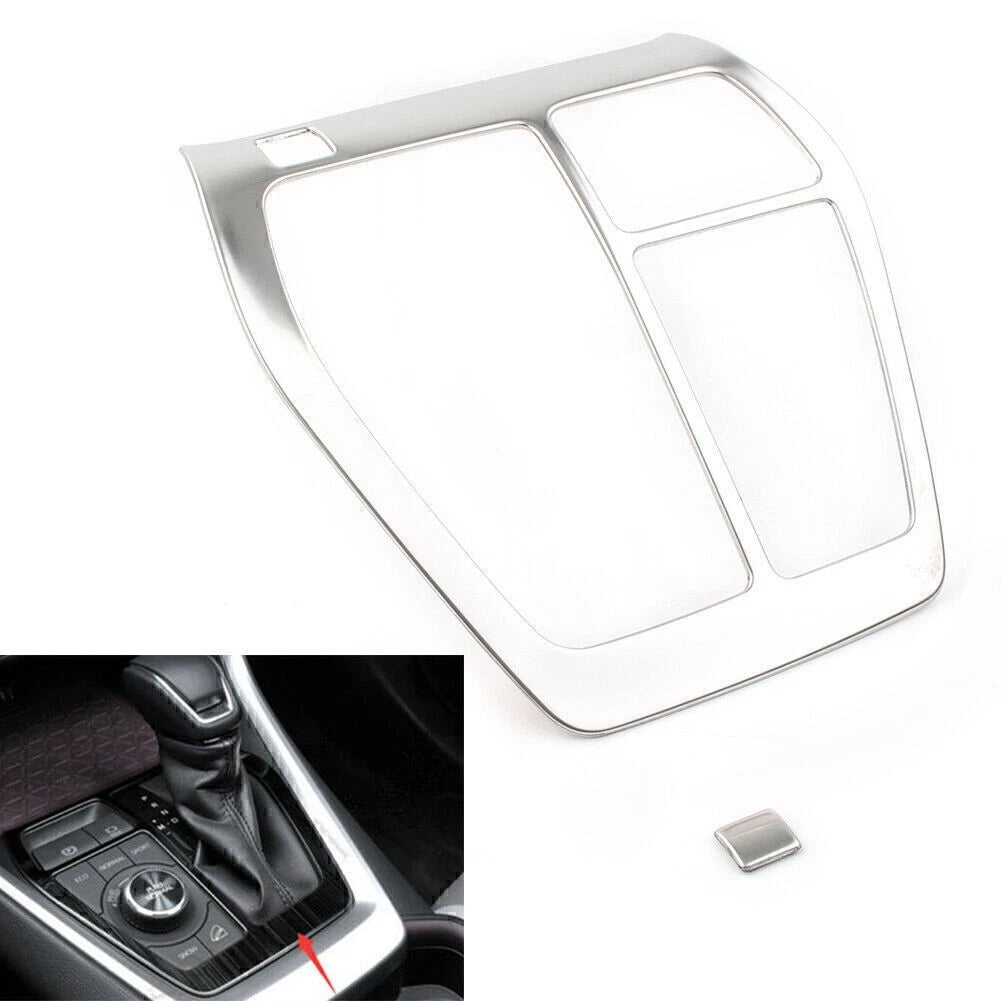 Gear Shift Knob Panel Cover Trim for Toyota RAV4 (2019-2020) Silver RHD