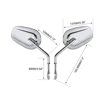 Chrome Rear View Mirrors for Harley Davidson Sportster XL 1200 883 (2004-2023)