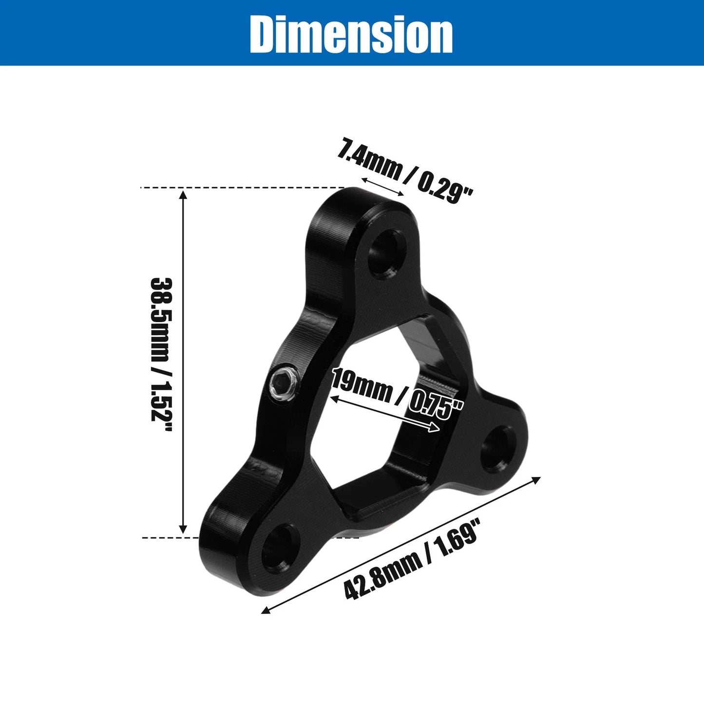2 x 19mm Fork Preload Adjusters Aluminum Alloy Black for Motorcycle