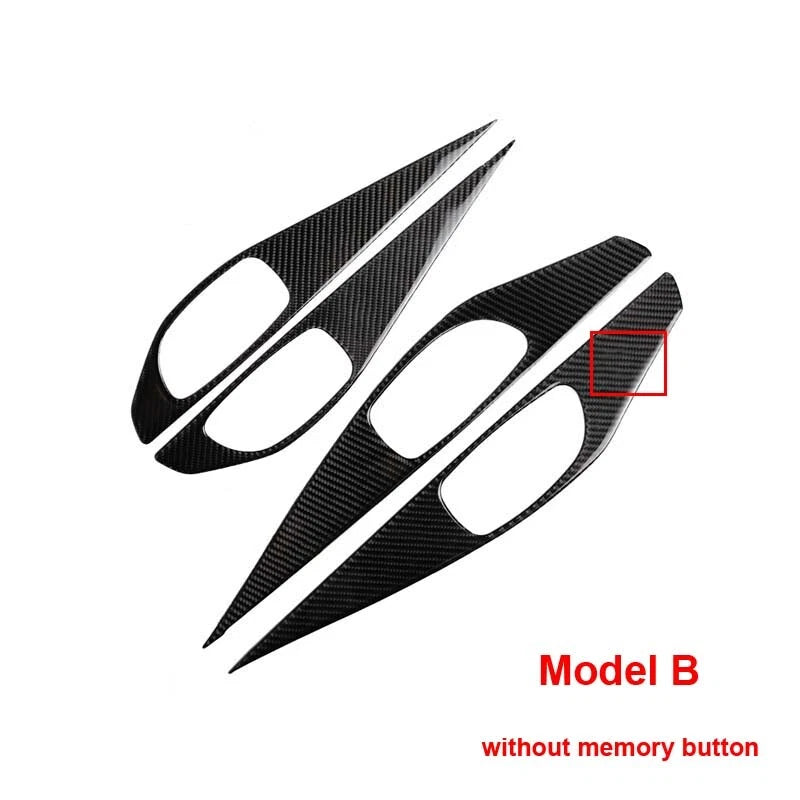 Carbon Fiber Interior Door Handle Panel Cover Trim fit for Infiniti Q50 14-19