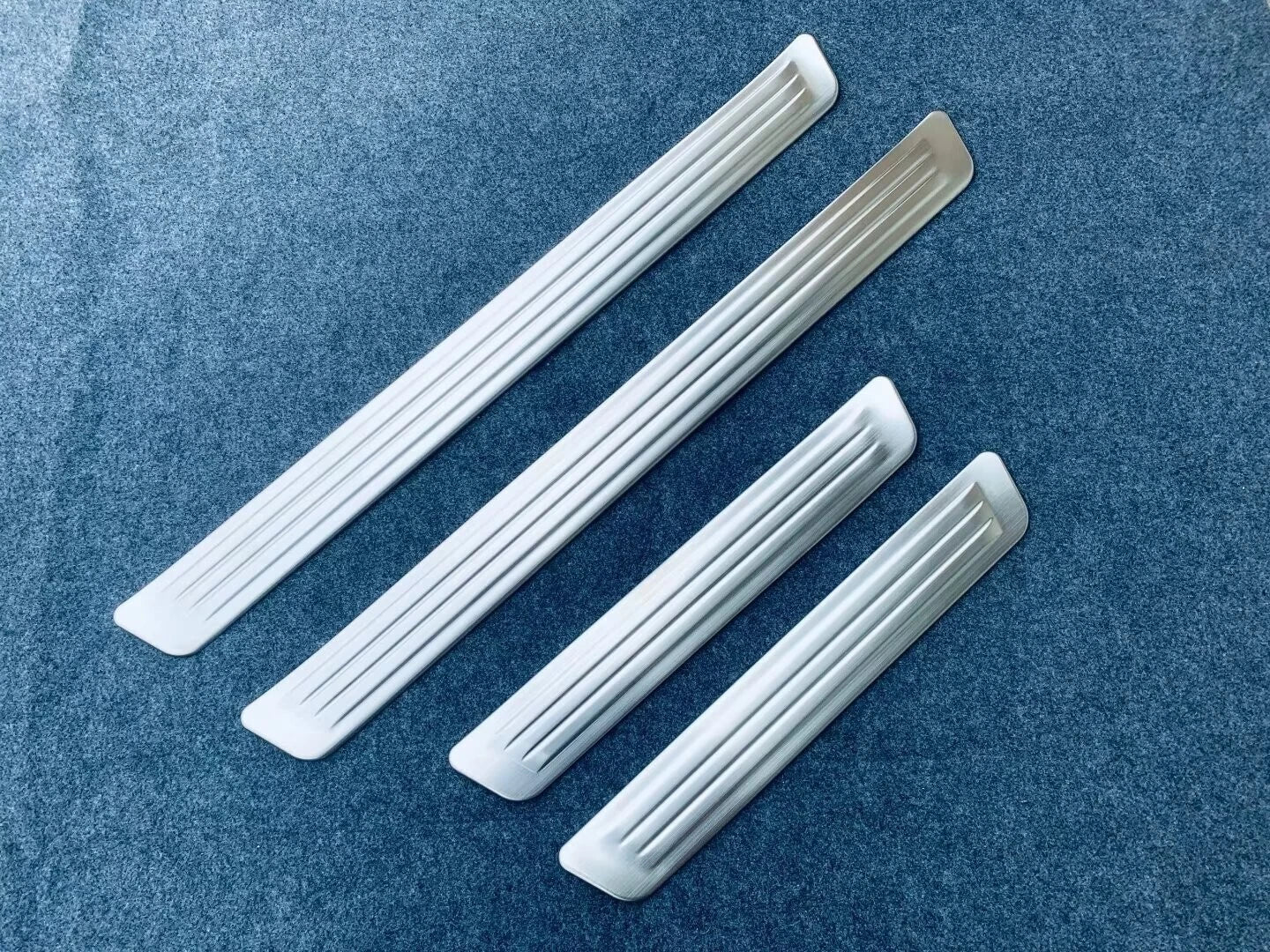 Steel Outer Door Sill Scuff Plate Cover Trim for 2023-2024 Toyota Prius 4 x pcs