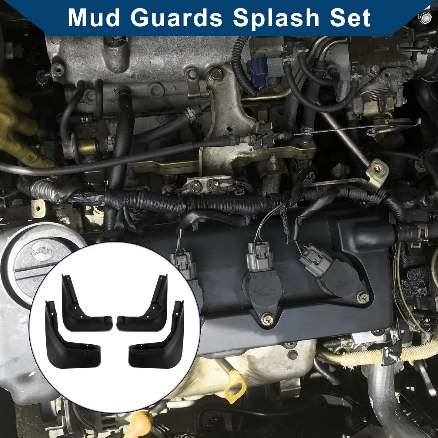 Mud Flaps Splash Guards 1 Set for Mercedes-Benz A Class Hatchback (2013-2019)