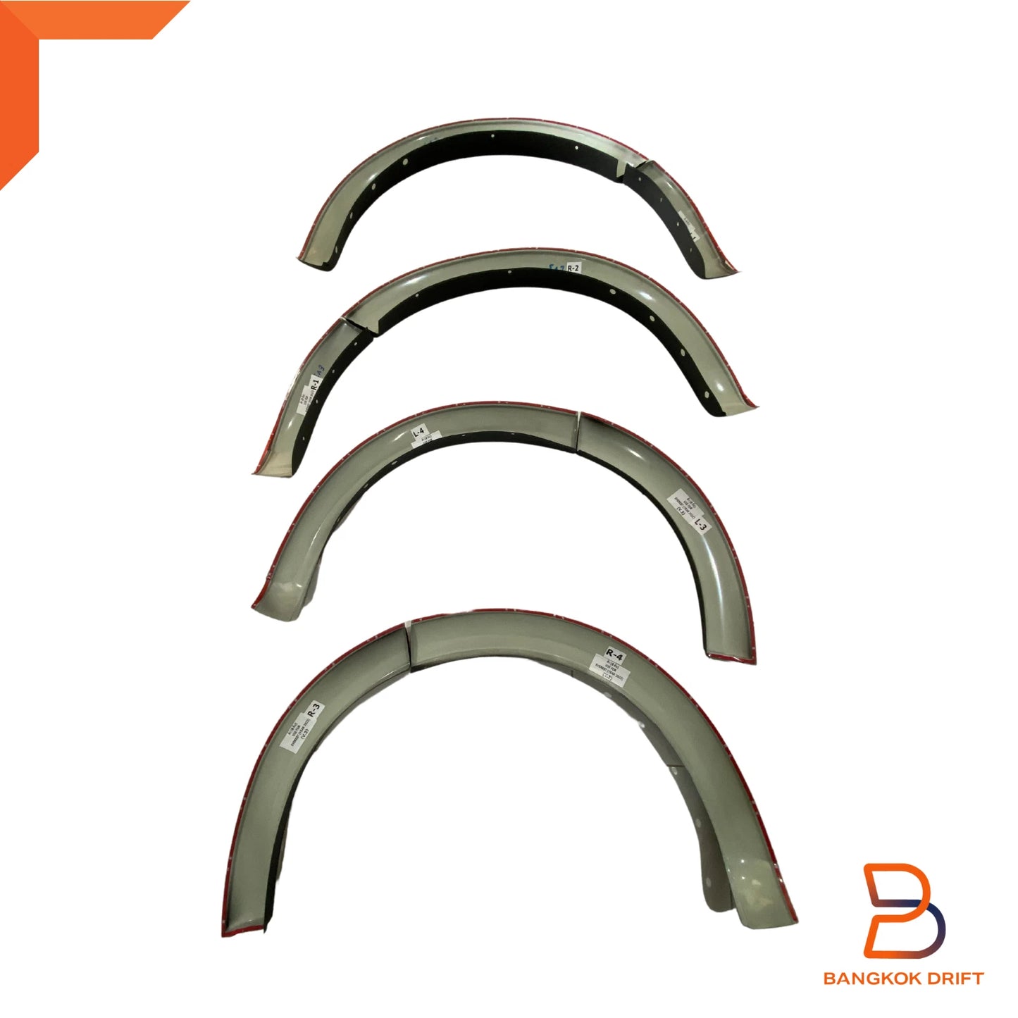 Black Slim Fender Flares for Ford Everest UB SUV (2022-2024)
