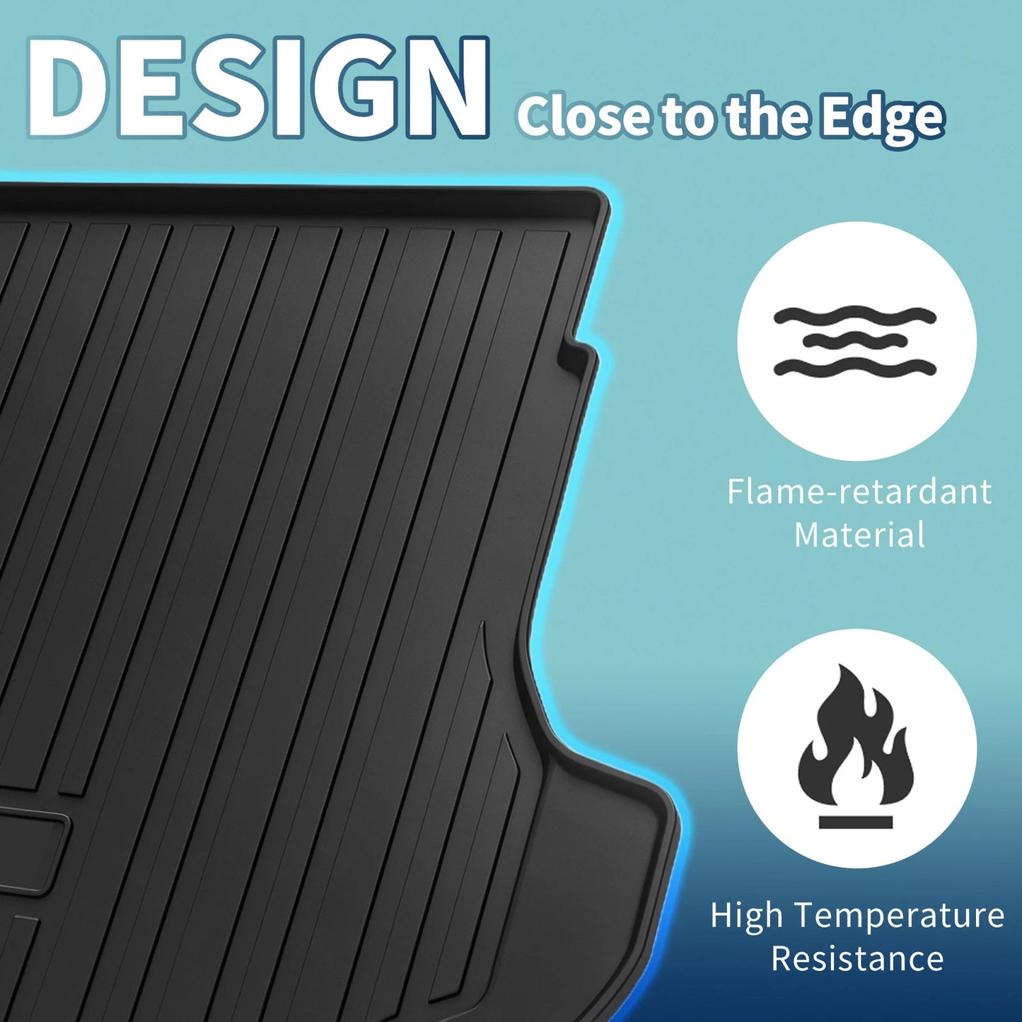 Flat Face Cargo Liner Rear Trunk Mat for Honda CR-V (2007-2011) 1 x TPE
