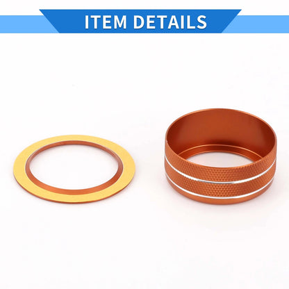 Engine Start Switch Knob Cover Ring 4 x for Honda Civic (2022-2024) Orange