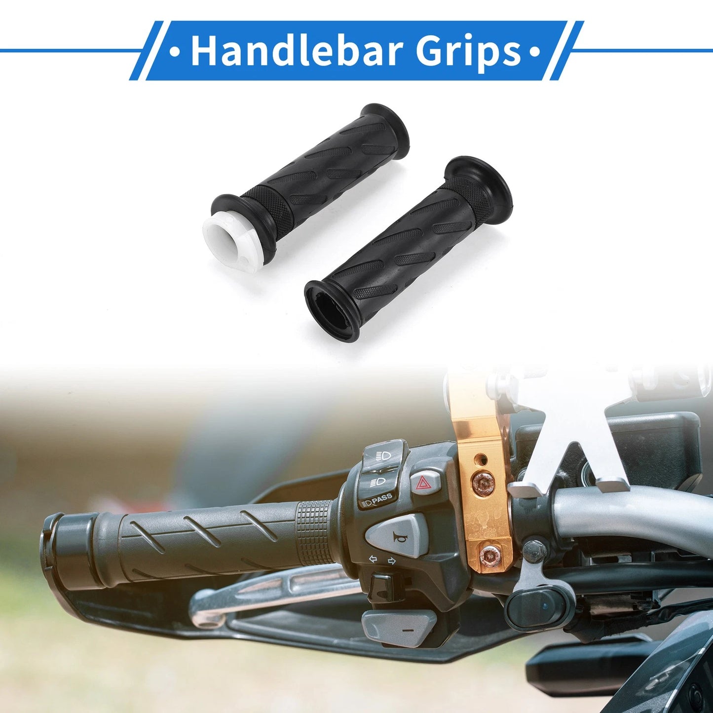 Grips 15/16" 24mm Motorcycle Hand Grips for Motorcycle