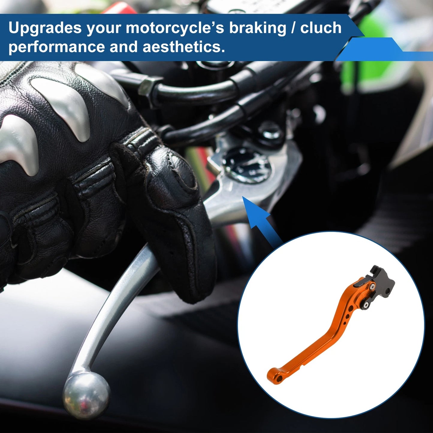 Long Brake Clutch Levers Orange for Ducati Monster 821 (2014–2017)