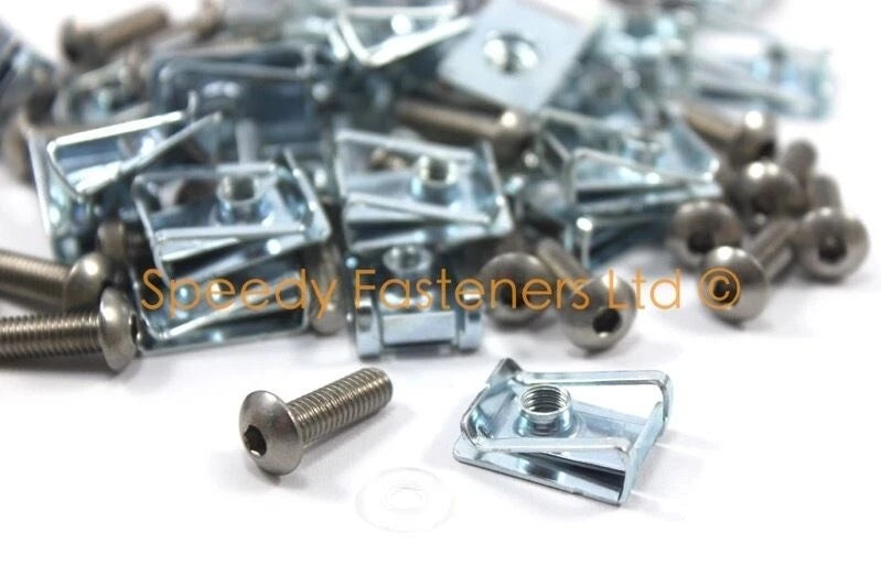 25 x Stainless Steel Fairing Bolts m5 5mm x16mm & Speed Clips Lug Nut