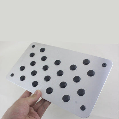 Universal Car Aluminum Alloy & Rubber Heel Plate Pedal Mat