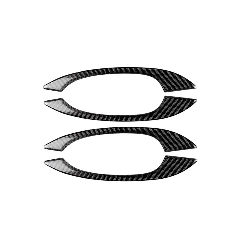 Real Carbon Fiber Outer Door Handle Sticker Cover Trim Fit For Porsche Macan