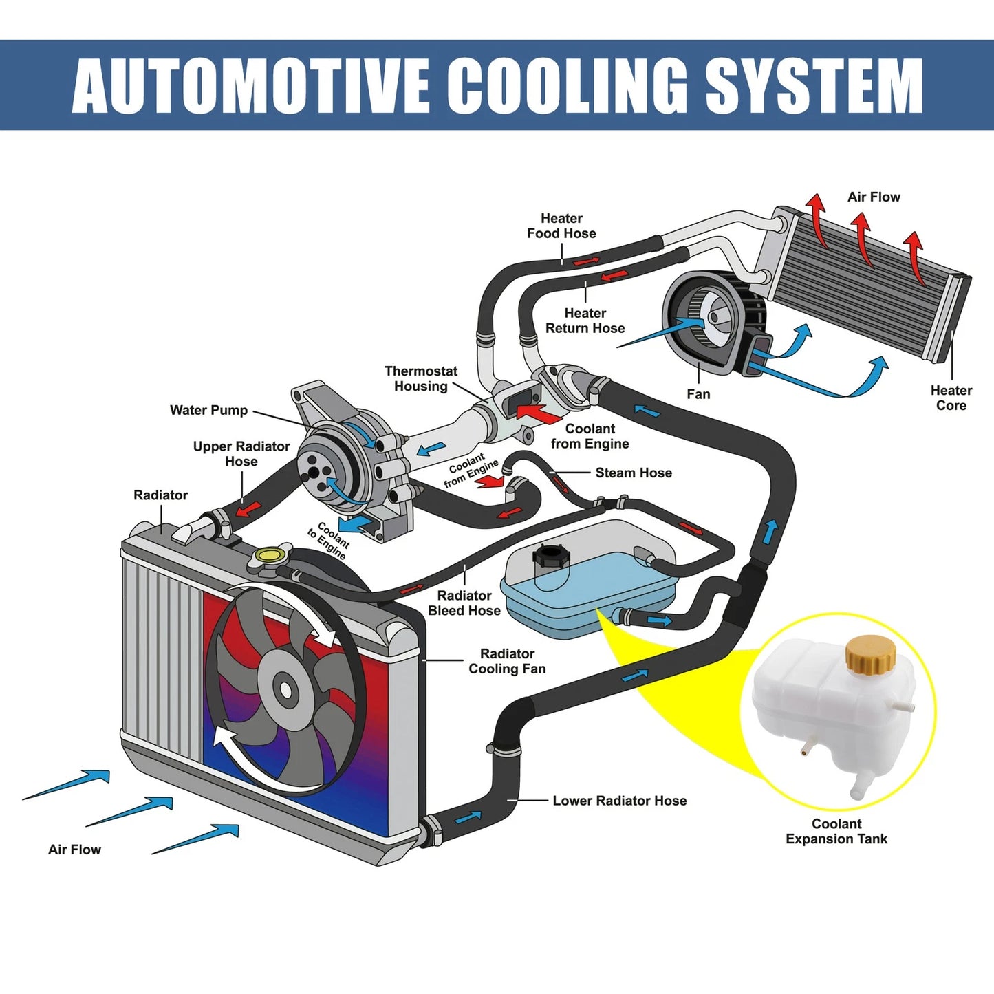 Coolant Reservoir Tank for Suzuki Forenza, Reno, Chevrolet (2004-2008)