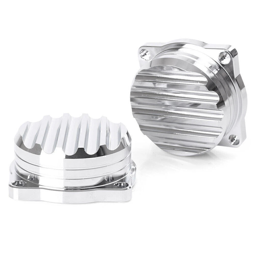2 x Silver Carburetor Covers for Triumph Scrambler/Thruxton 900 (2008-2015)