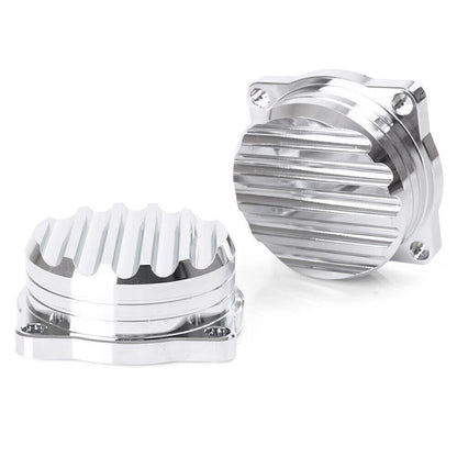 2 x Silver Carburetor Covers for Triumph Scrambler/Thruxton 900 (2008-2015)