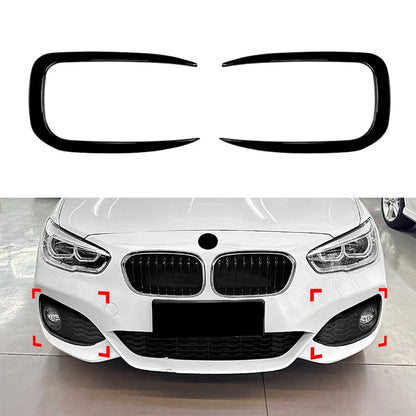 Black Side Vent C Canards Splitter for BMW 1-Series F20 F21 (2015–2019)