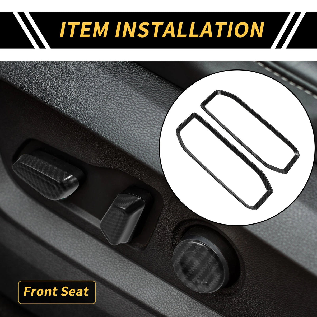 Carbon Fiber Seat Adjustment Button Panel for Toyota Tundra (2022-2024)