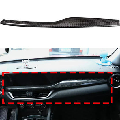 Carbon Fiber Center Console Front Dashboard Cover For Alfa Romeo Stelvio 17-18