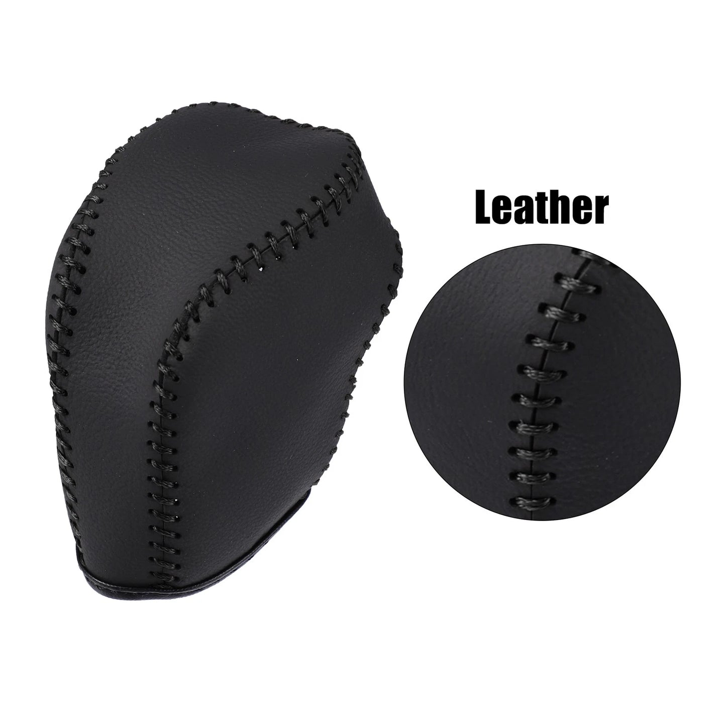 Black Faux Leather Gear Shift Knob Cover for Toyota Corolla (2014-2023)