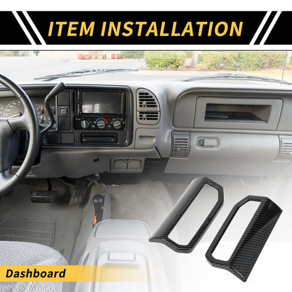 Carbon Fiber Pattern Dashboard Side Air Vent Trim for Toyota Tacoma (2024–2024)