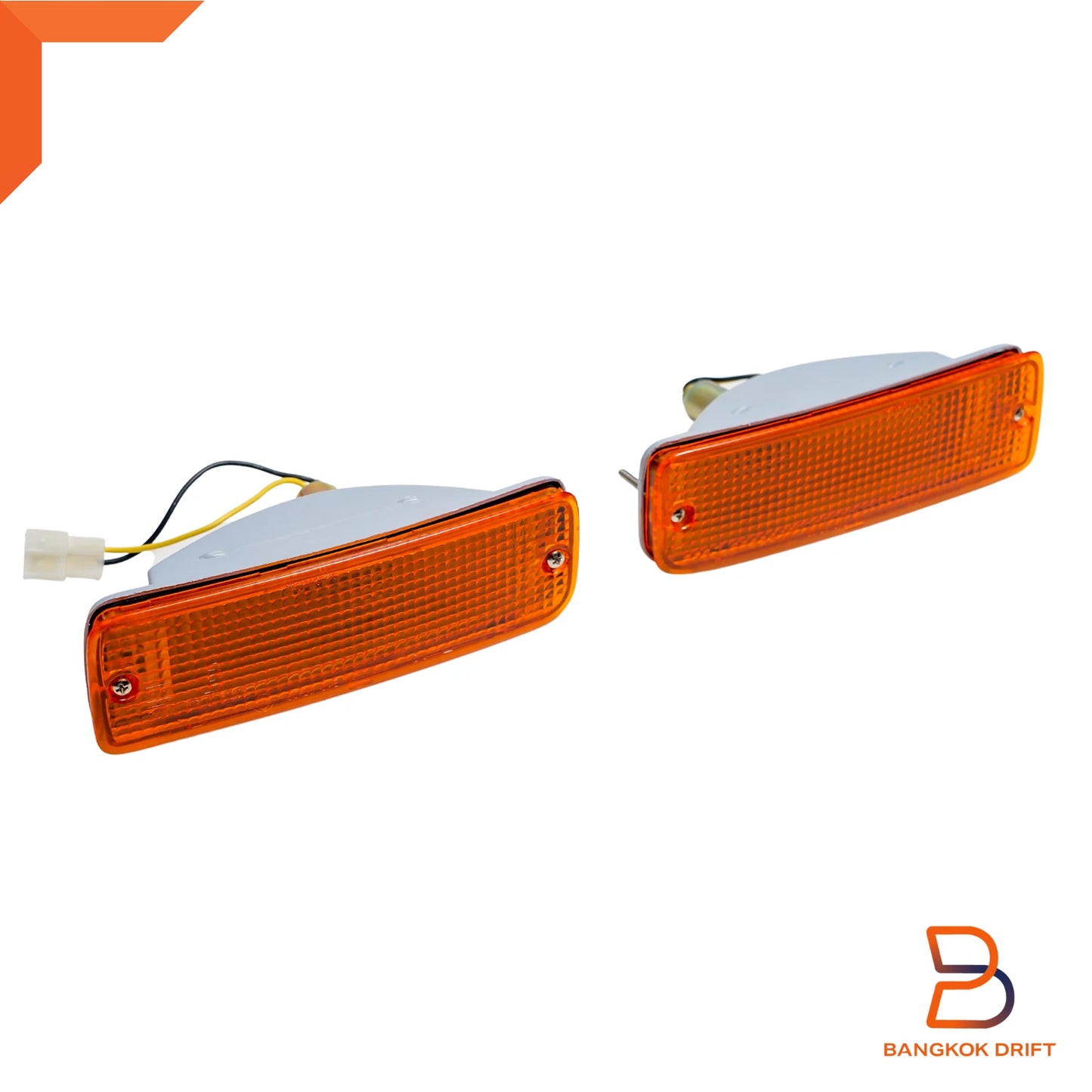 Amber Lens Bumper Side Turn Signal Lamp Light for Toyota Hilux (1988-1997)