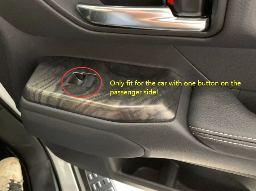 4 x Matte Window Lift Panel Switch Cover Trim for 2024-2025 Toyota Prado LC250