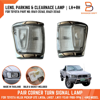Clear Lens Turn Signal Parking Light for Toyota Hilux Ute 4WD (1988-1997)