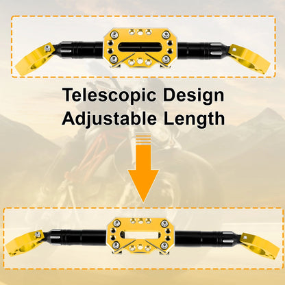 Bracket / 260mm / Handle Bar Extender Gold Tone for Motorcycle