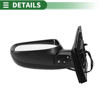 Left Side Door Mirror for Toyota Corolla Manual Folding Gloss Black (2014-2019)