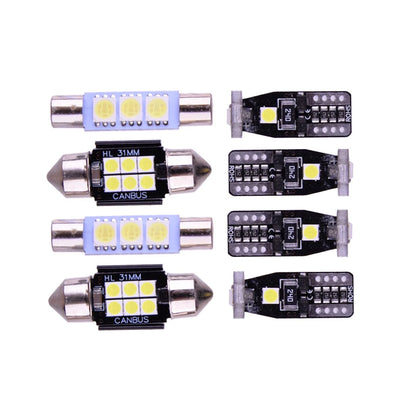 8x White LED Interior Lights Package for Toyota Tacoma (2005-2023)