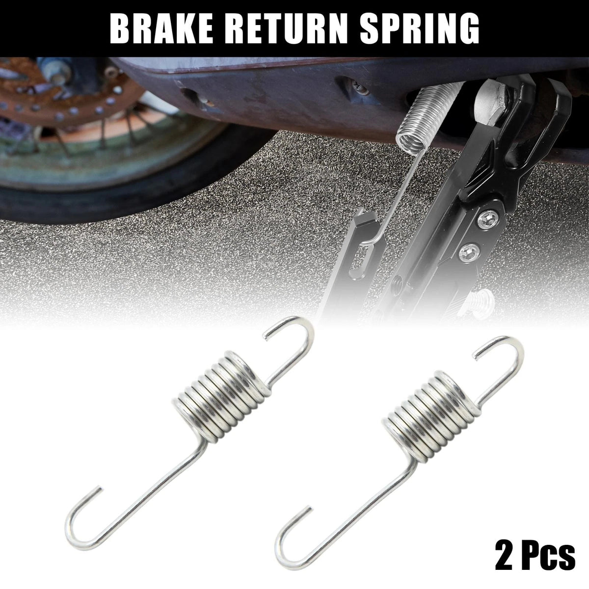 2pc 8cm Silver Tone Metal Motorcycle Brake Pedal Return Spring for Honda CG125