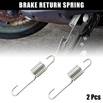 2pc 8cm Silver Tone Metal Motorcycle Brake Pedal Return Spring for Honda CG125