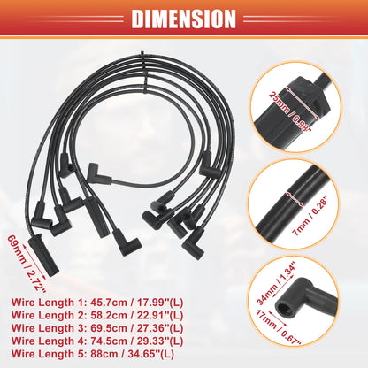 7x Spark Plug Wire Ignition Coil Cable for Chevrolet Astro G10