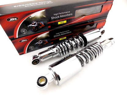 300mm JBS Chrome Rear Shock Absorbers for Yamaha SR250 (1980-1982)