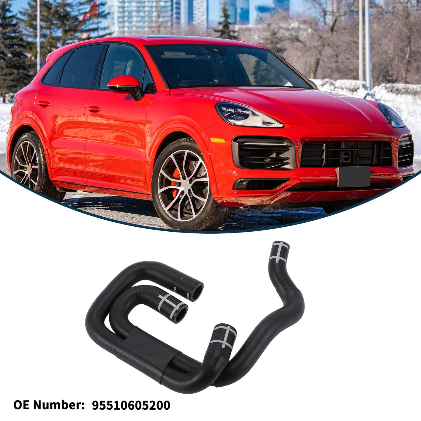 Radiator Hose for Porsche Cayenne Rubber Coolant Pipe