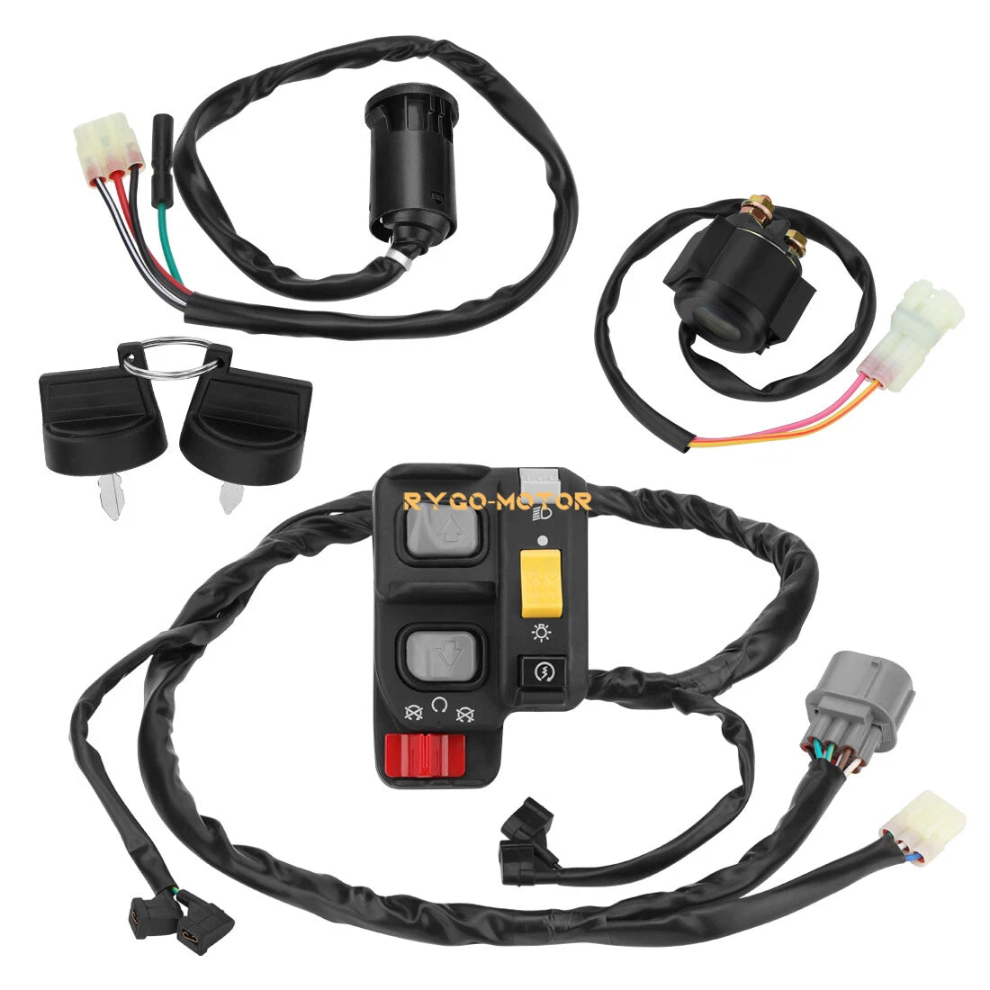Handlebar Key Starter Relay Switch Kit for Honda Recon TRX250TE (2007–2020)